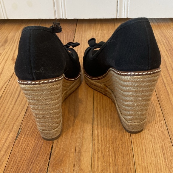 Tory Burch Jackie Black Wedge Espadrille - Picture 4 of 7